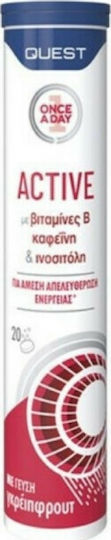 Quest Once A Day Active Специална Хранителна Добавка 20 Ефервесцентни Таблетки Грейпфрут