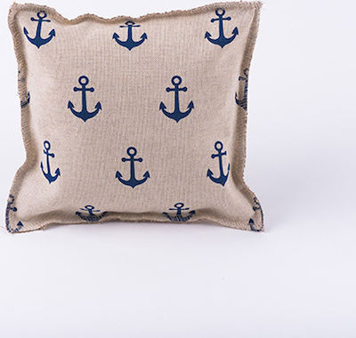 Christening Favor with Cushion Άγκυρα made of Fabric