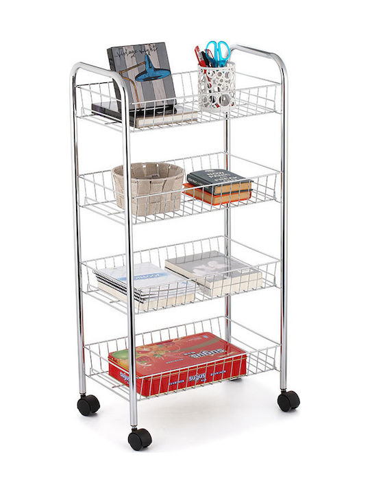 Vesta Vesta Kitchen Rack Metallic 4 Tiers Silver 41x26.5x76cm