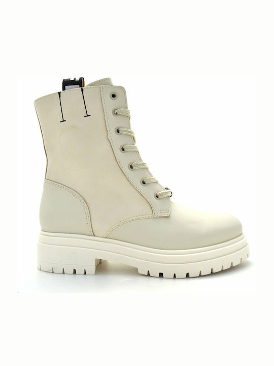 Leather Women's Ankle Boots White