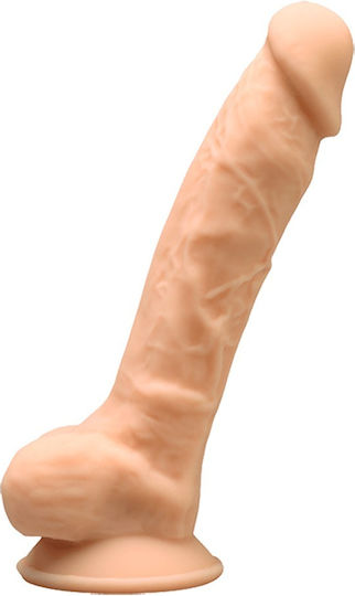 SilexD Dual Density Model 1 Ρεαλιστικό Dildo με Όρχεις και Βεντούζα Flesh 18cm