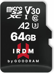 GoodRAM IRDM microSDXC 64GB Clasa 10 U3 V30 A2 UHS-I cu adaptor