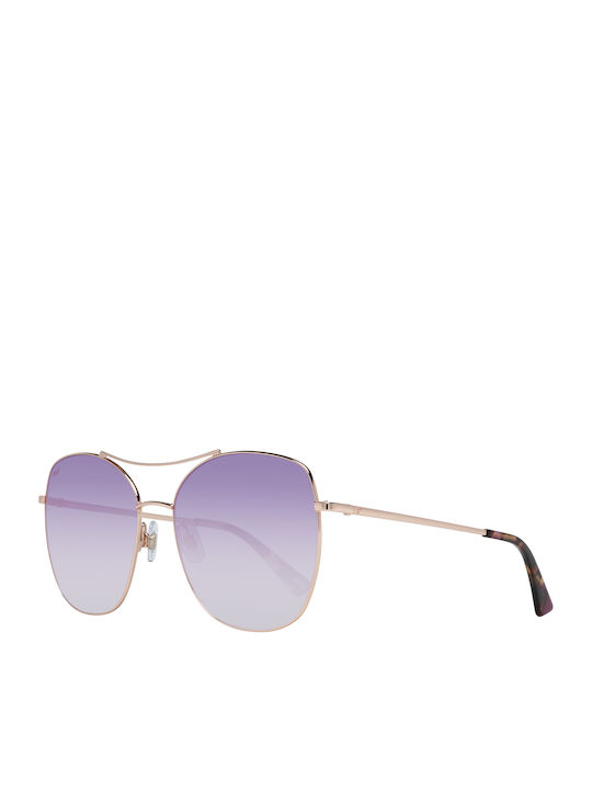 Web Sonnenbrillen mit Gold Rahmen und Lila Linse WE0245 33Z