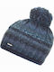 Emmi Pom Pom Beanie Frauen Beanie Gestrickt in Blau Farbe