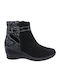 Imac Leather Women's Ankle Boots Platform Black