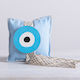 Christening Favor with Blue Pillow made of Fabric