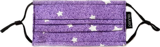 Pennie Cotton Children's Protective Mask With Double Fabric & Nose Wire 16.5x12cm Protective Mask Fabric Kids Purple 420237-34 1pcs