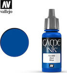 Acrylicos Vallejo Game Ink Model Making Paint Blue 17ml