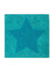 Nef-Nef Homeware Kids Synthetic Rug Junior Star Stars 120x120cm Aqua