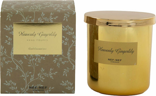 Nef-Nef Homeware Αρωματικό Κερί σε Βάζο με Άρωμα Heavenly Gingerlily Χρύσο 270gr