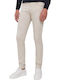 Men's Jeans Pants Elastic with Slim Fit White