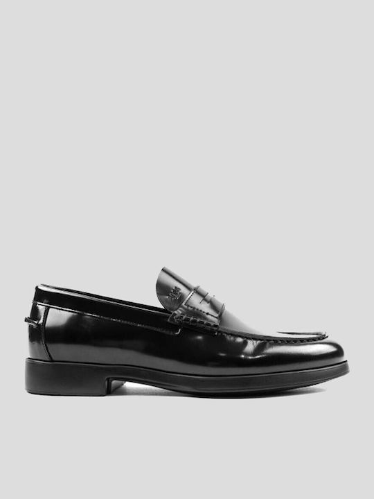 Δερμάτινα Ανδρικά Loafers σε Μαύρο Χρώμα