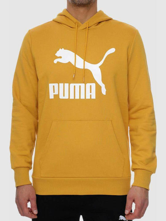PUMA Classics Men's Sweatshirt Yellow with Hood