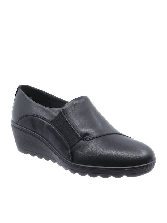 Anatomic Women's Leather Black Slip-Ons