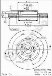 Brembo Discuri de frână Față pentru Toyota Avensis