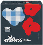 Endless Extra Napkin 1-Ply Blue 33x33cm 100pcs