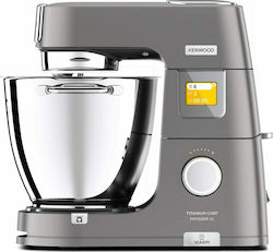 Kenwood Titanium Chef Patissier XL 1400W с Неръждаем Стоманен Казан 7л Сив Kenwood Titanium Chef Patissier XL 1400W с Неръждаем Стоманен Казан 7л Сив