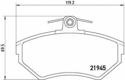 Brembo Brake Pad Rear for Volkswagen Caddy