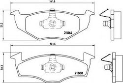 Brembo Plăcuță de frână Față