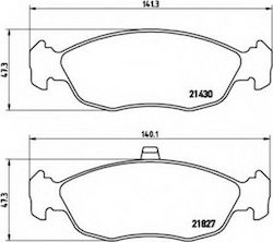 Brembo Brake Pad Front 4pcs for Citroen Saxo / Xsara