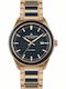 Jacques Lemans Men's Watch 40mm Battery with Pink Gold Metal Bracelet