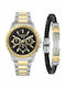 Trussardi T-Hawk Herrenuhr 44mm Chronograph Batterie mit Metallarmband