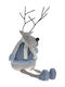Inart Christmas Fabric Figure Reindeer Blue Height 63cm