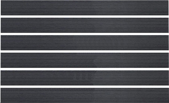 Dedron Umzäunung Deck für den Garten Schwarz aus WPC 290x11x2cm 1Stück Black
