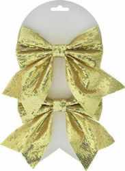 Iliadis Christmas Bow Figure Gold 14x14x14cm 2pcs