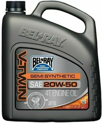 Bel-Ray V-Twin Semisintetic Ulei de motocicletă pentru motoare în patru timpi 20W-50 4lt