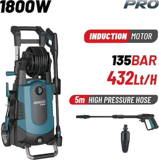 Bormann Pro BPW4300 Πλυστικό Ρεύματος 1800W με Πίεση 135bar