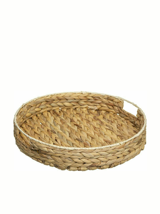 Aria Trade Διακοσμητικός Δίσκος Rattan Στρογγυλός 35x35cm