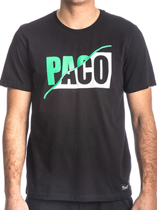 Paco & Co Herren T-Shirt Kurzarm Schwarz