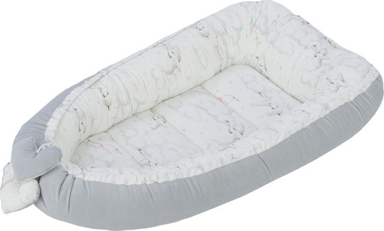 Tuttolina Бебешка възглавница-гнездо Swan Сив 80x55бр