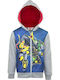 Hasbro Boys Hooded Sweatshirt with Zipper Gray