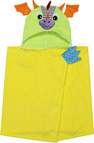 Zoocchini Baby Hooded Bath Towel Drool The Dragon Yellow 127x55cm