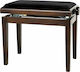 Gewa Deluxe Nussbaum Adjustable Piano Bench Dark Satin Black L52xW30xH48-57cm