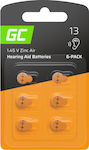 Green Cell Zinc Air Μπαταρίες Ακουστικών Βαρηκοΐας 13 1.45V 6τμχ