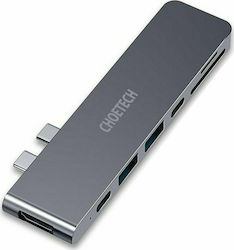 Choetech HUB-M14 Docking Station με Διπλό USB-C HDMI 4K PD