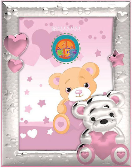 Slevori Slevori Kinder Bilderrahmen Silber Rosa 9x13cm