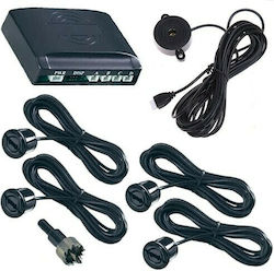 3GSound Σύστημα Παρκαρίσματος Αυτοκινήτου με Buzzer και 4 Αισθητήρες σε Μαύρο Χρώμα
