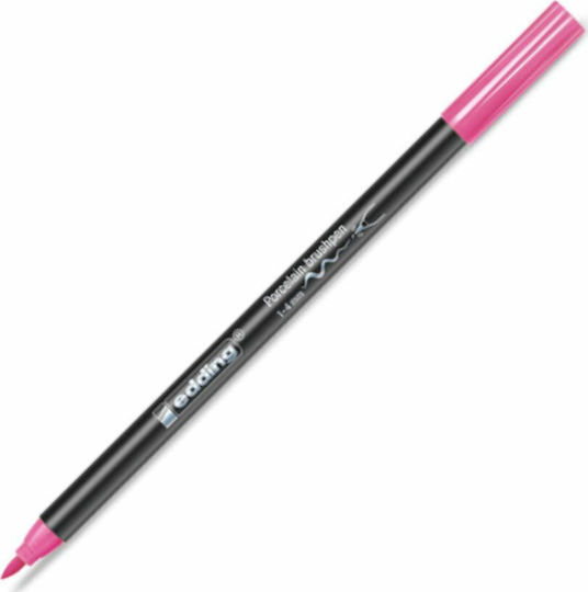 Edding Porcelain Brushpen 4200 Marker Wash-resistant Orange for Porcelain and Glass Ψιλής Γραφής Ροζ 1-4χιλ