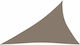 vidaXL Triangle Shade Sail Brown With Hoop & wi...