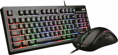 Zeroground KB-1800GUMS Aochi Gaming Keyboard Set Tenkeyless with RGB lighting & Mouse (English US)