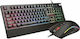 Zeroground KB-2000GUMS Azai v2.0 Set Tastatură de Gaming cu iluminare RGB & Mouse Negru