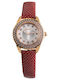 Folli Follie Women's Watch with Burgundy Leather Strap