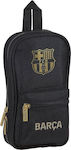 F.C. Barcelona Fabric Black Prefilled Pencil Case with 2 Compartments