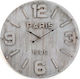 BigBuy Antique Wall Clock Wooden Gray Ø60cm