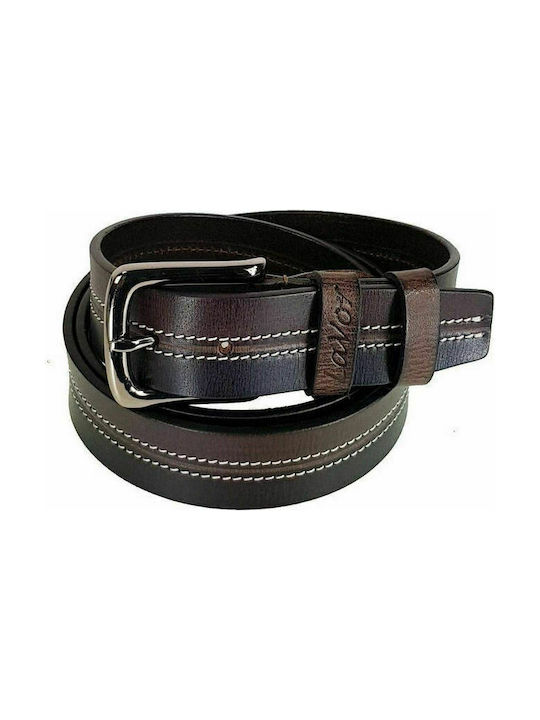 Lavor Men's Leather Wide Belt Black / Brown