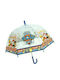 Chanos Kids Curved Handle Umbrella Paw Patrol with Diameter 96cm Transparent